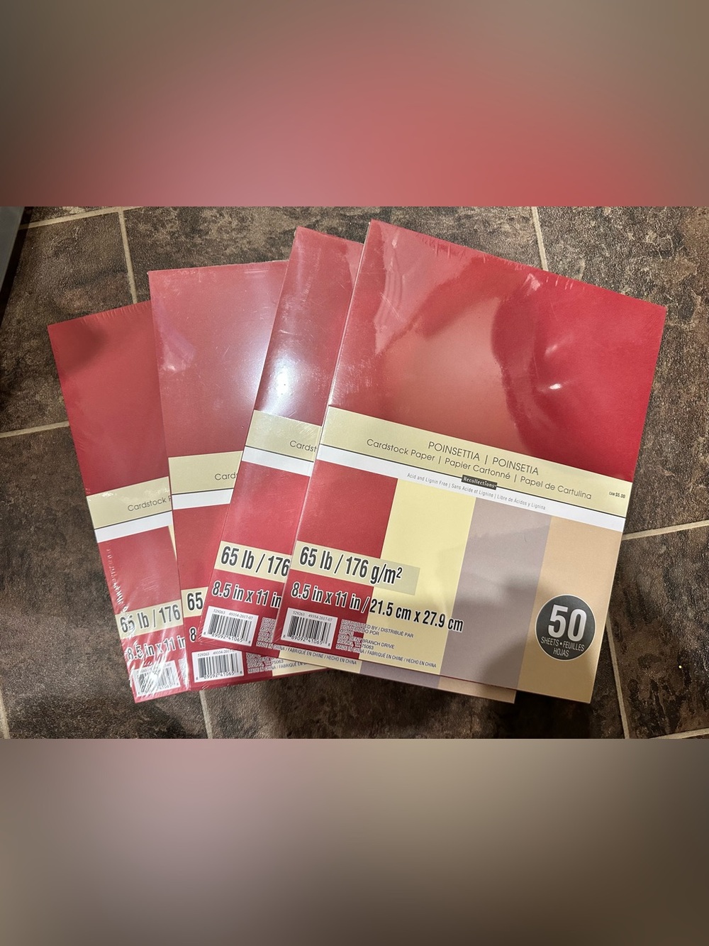Recollection Scrapbook paper - 4 pa ls of 50 pcs